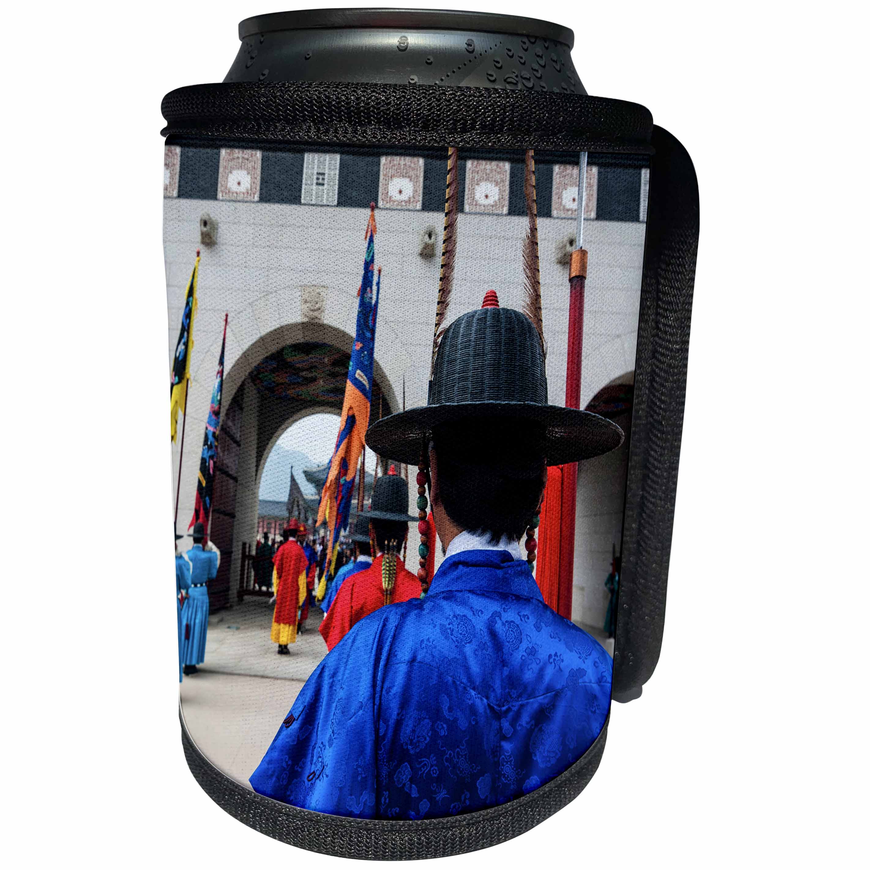 3dRose Danita Delimont - South Korea - Changing of the guard, Gyeongbokgung Palace, Seoul, South Korea - Can Cooler Bottle Wrap (cc_247690)
