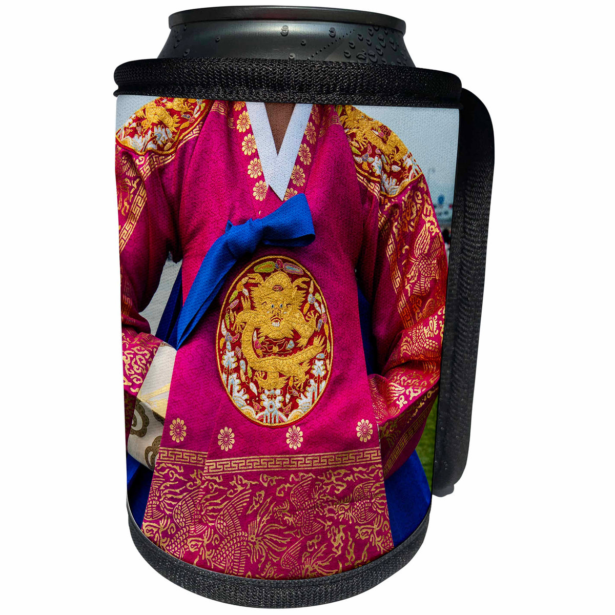 3dRose Danita Delimont - South Korea - Traditional dress on woman, Gyeongbokgung Palace, Seoul, South Korea - Can Cooler Bottle Wrap (cc_247694)