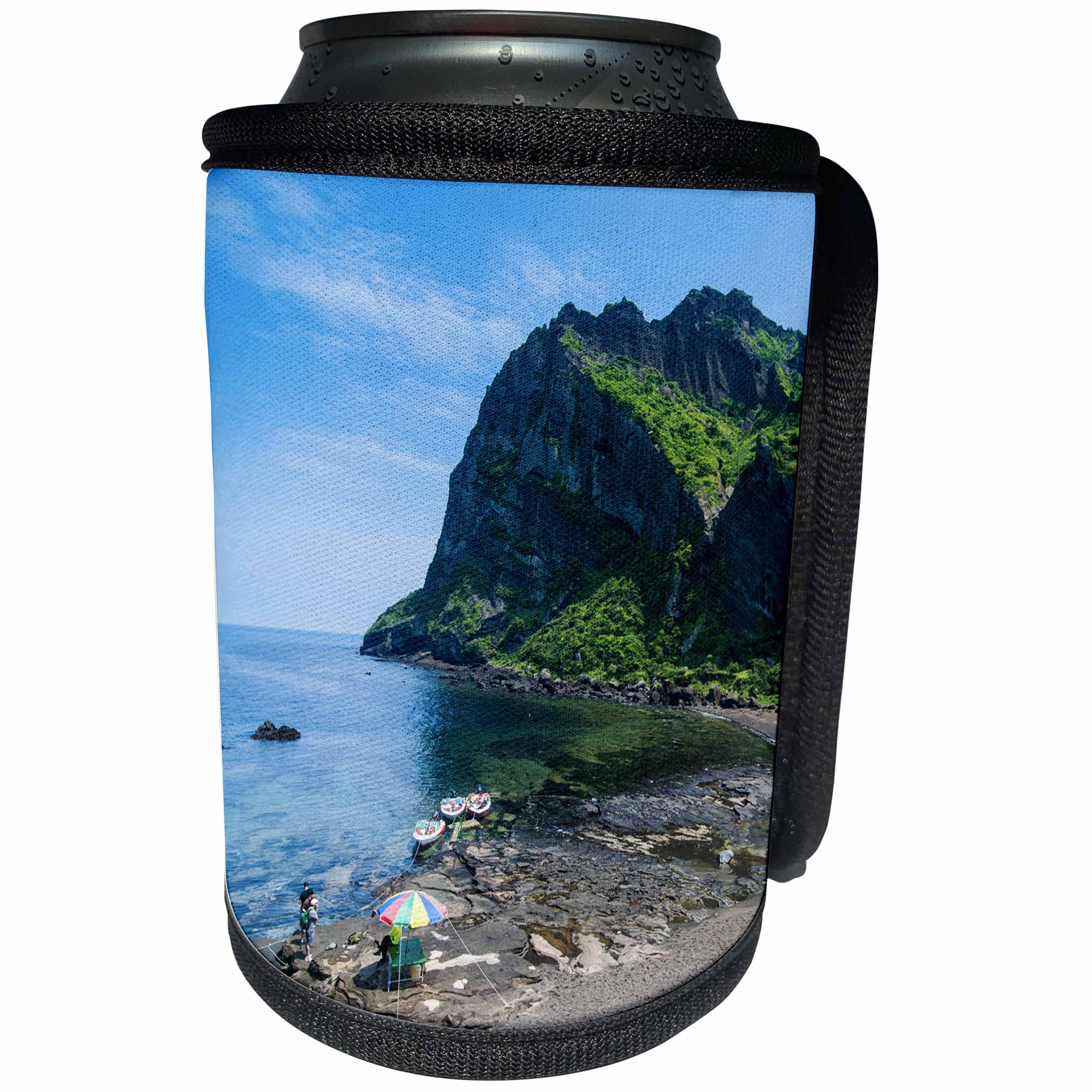 3dRose Danita Delimont - South Korea - Ilchulbong tuff cone, Sunrise Peak, Jejudo Island, South Korea - Can Cooler Bottle Wrap (cc_247761)