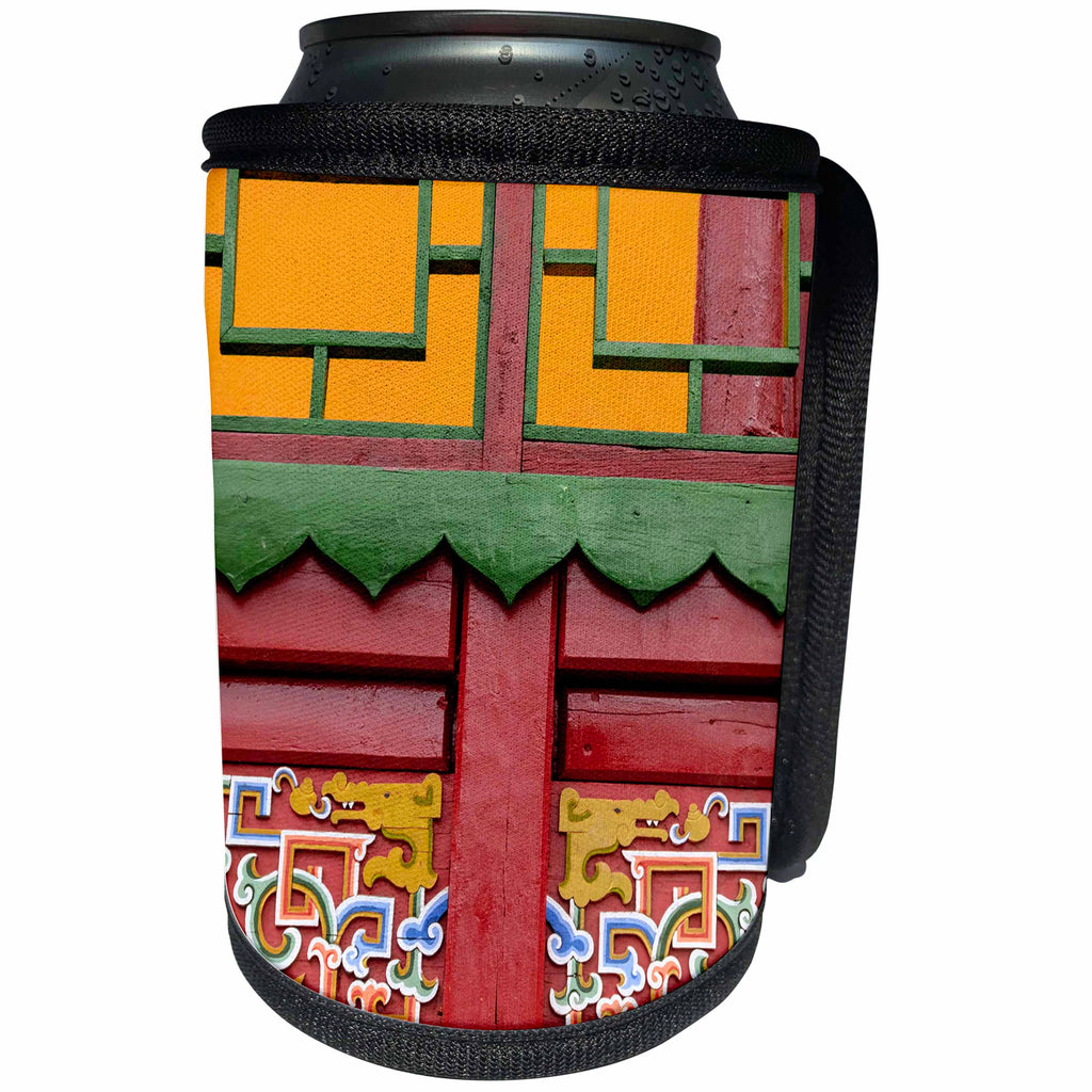 3dRose Danita Delimont - Mongolia - Mongolia, Ulaanbaatar, Gandantegchinlen or Gandan Monastery 05 - Can Cooler Bottle Wrap (cc_247794)