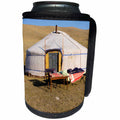 3dRose Danita Delimont - Mongolia - Mongolia, Bayan-Olgii, setting up and dismantling a Ger or yurt. - Can Cooler Bottle Wrap (cc_247807)