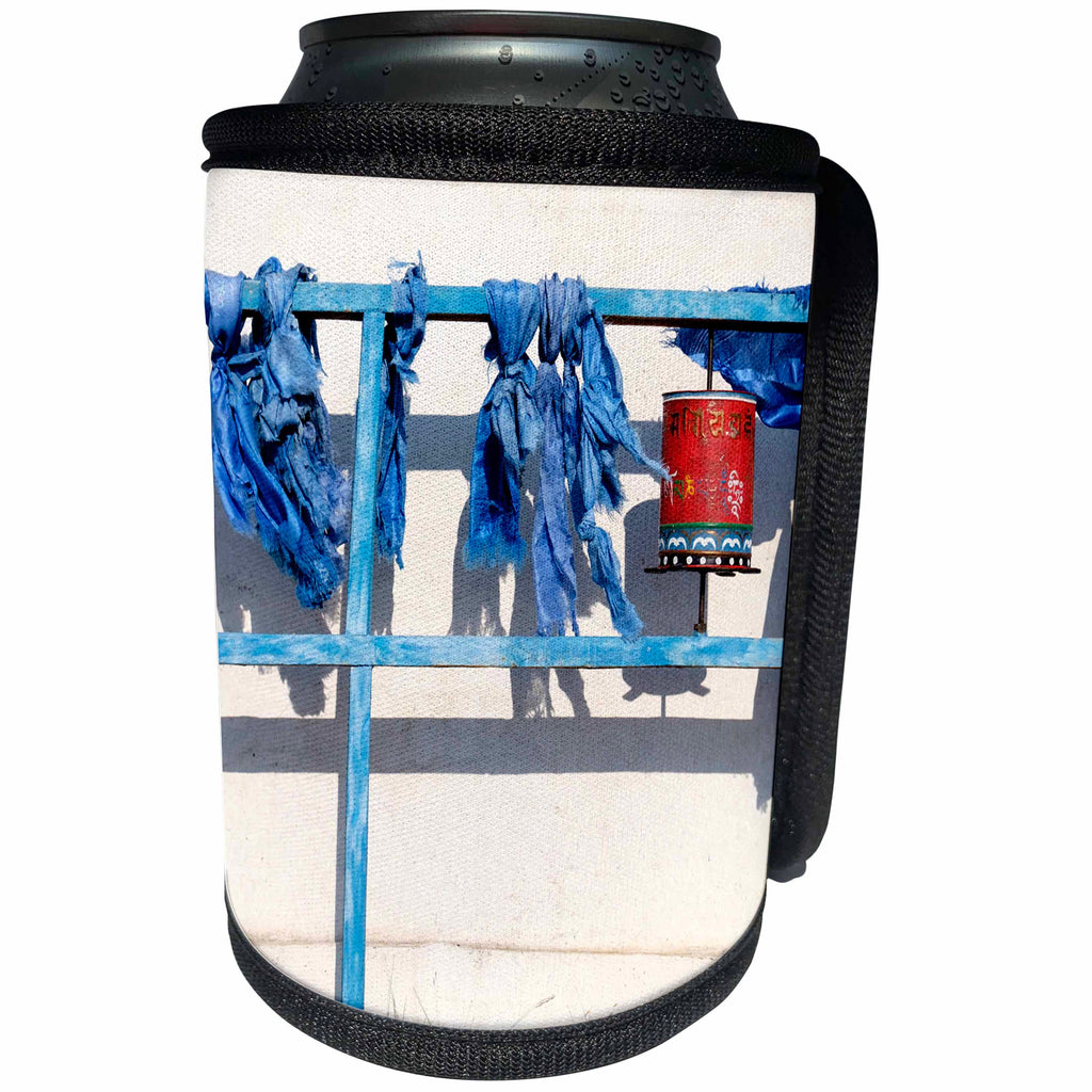 3dRose Danita Delimont - Mongolia - Western Mongolia. Prayer flags on stupa. - Can Cooler Bottle Wrap (cc_247813)