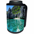 3dRose Danita Delimont - Philippines - Boat on crystal clear water, Bacuit Archipelago, Palawan, Philippines - Can Cooler Bottle Wrap (cc_247870)