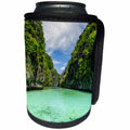 3dRose Danita Delimont - Philippines - Clear blue water in the Bacuit Archipelago, Palawan, Philippines - Can Cooler Bottle Wrap (cc_247873)