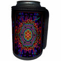 3dRose mimulux Psychedellic Art - MANDALA 4 mandala india buddhism hinduism psychedellic new age harmony balance meditation - Can Cooler Bottle Wrap (cc_24832)