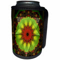3dRose mimulux Psychedellic Art - MANDALA 5 triangle green red eye meditation psychedellic meditation newage spiritual harmony - Can Cooler Bottle Wrap (cc_24834)