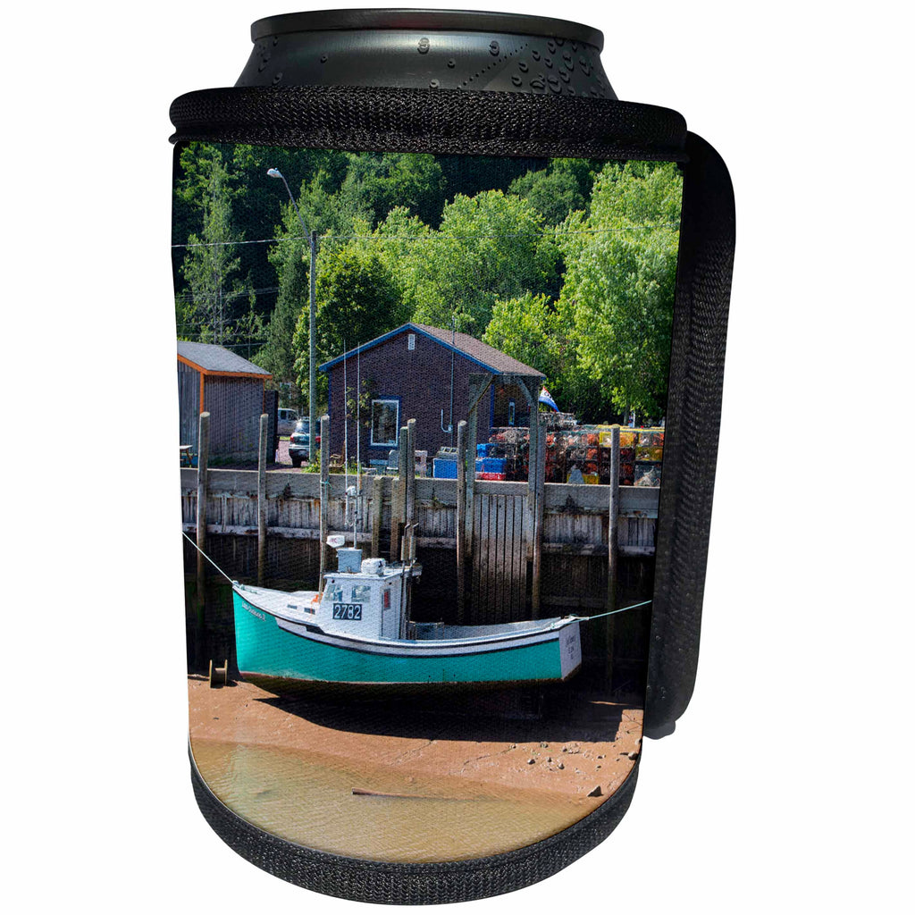 3dRose Danita Delimont - New Brunswick - Canada, St. Martins, New Brunswick, fishing lobster boat in harbor - Can Cooler Bottle Wrap (cc_248381)