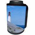 3dRose Danita Delimont - Nova Scotia - Canada, Nova Scotia, Early morning at Peggys Cove light - Can Cooler Bottle Wrap (cc_248391)