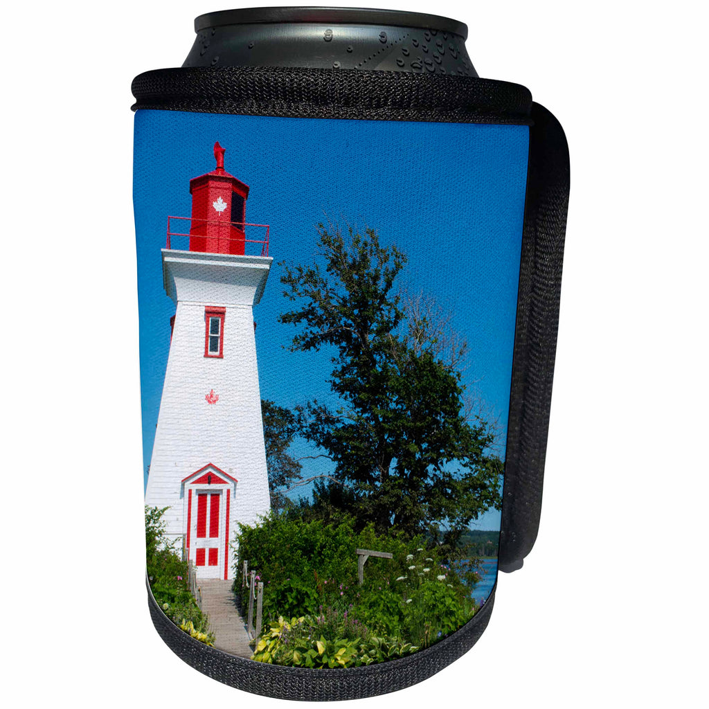 3dRose Danita Delimont - Prince Edward Island - Canada, Prince Edward Island, Victoria, Souris East Lighthouse - Can Cooler Bottle Wrap (cc_248406)
