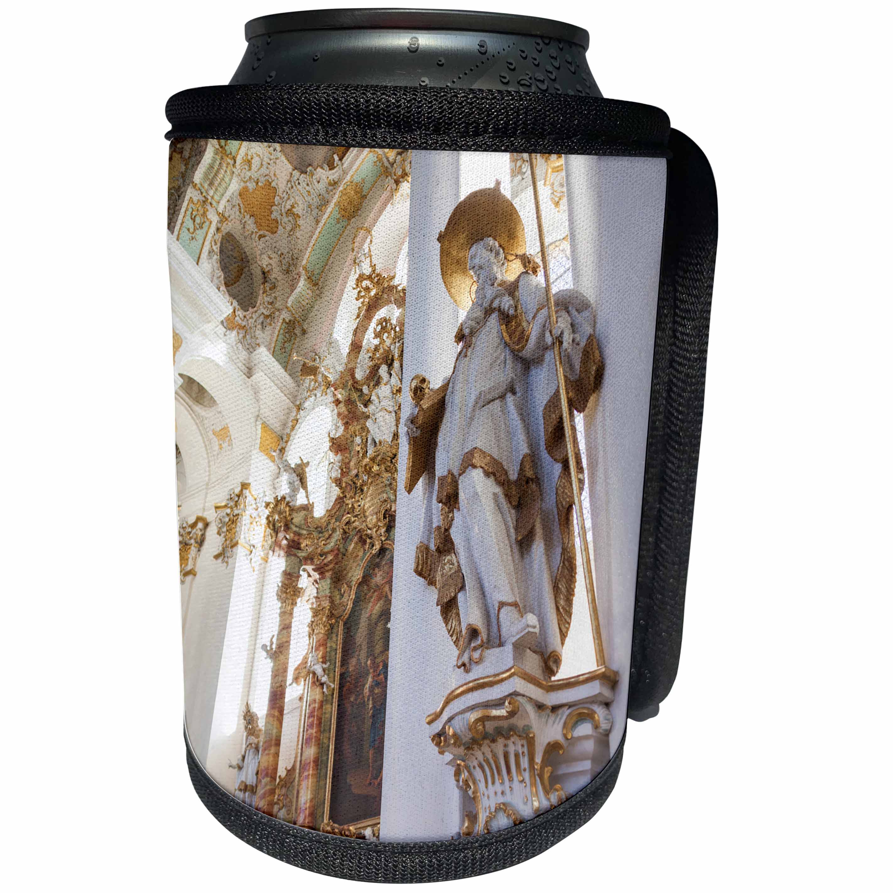 3dRose Danita Delimont - Bavaria - Germany, Bavaria, Wieskirche church, Bavarian Rococo church, interior - Can Cooler Bottle Wrap (cc_248853)