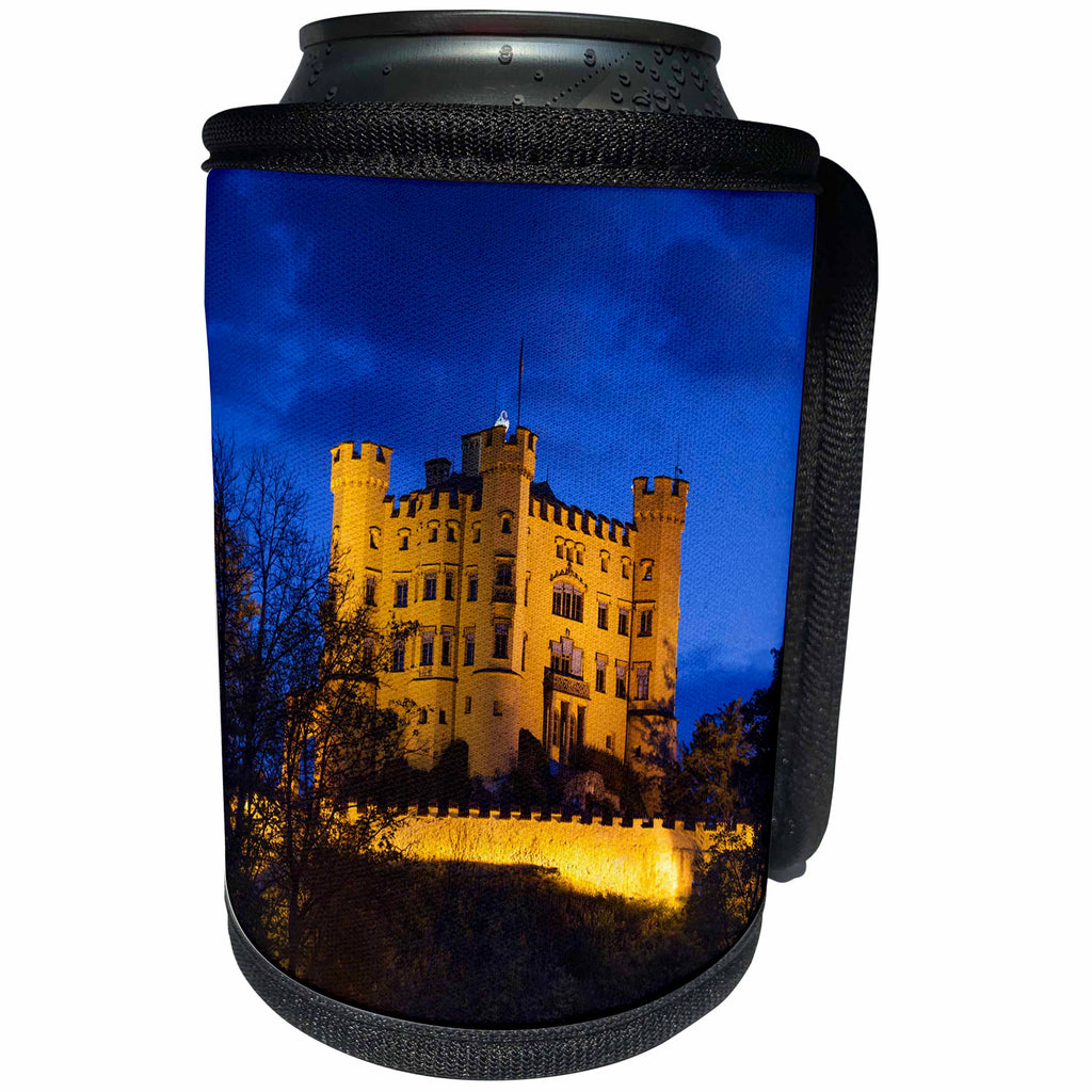 3dRose Danita Delimont - Hohenschwangau - Germany, Bavaria, Hohenschwangau, Schloss Hohenschwangau castle, dawn - Can Cooler Bottle Wrap (cc_248868)