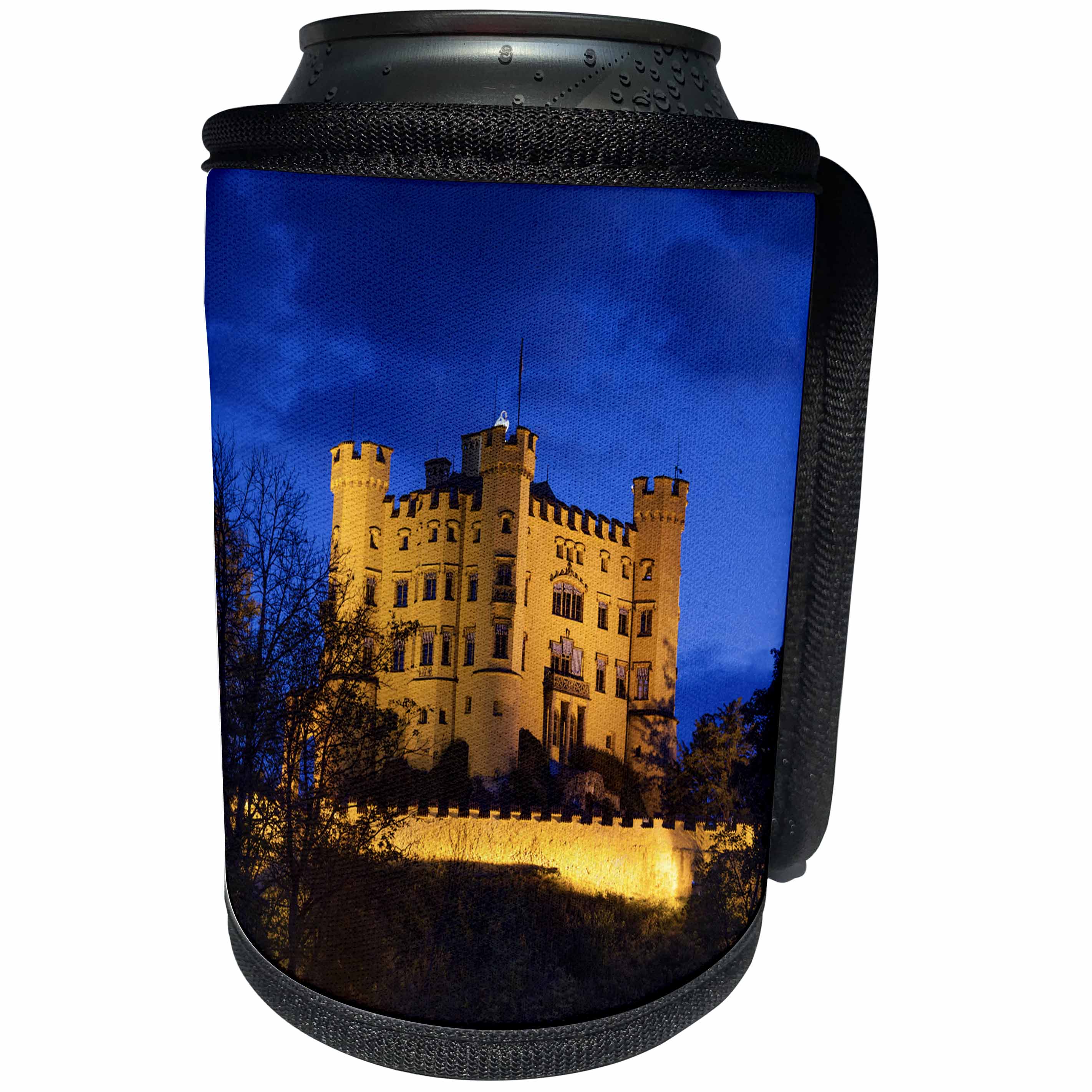 3dRose Danita Delimont - Hohenschwangau - Germany, Bavaria, Hohenschwangau, Schloss Hohenschwangau castle, dawn - Can Cooler Bottle Wrap (cc_248868)