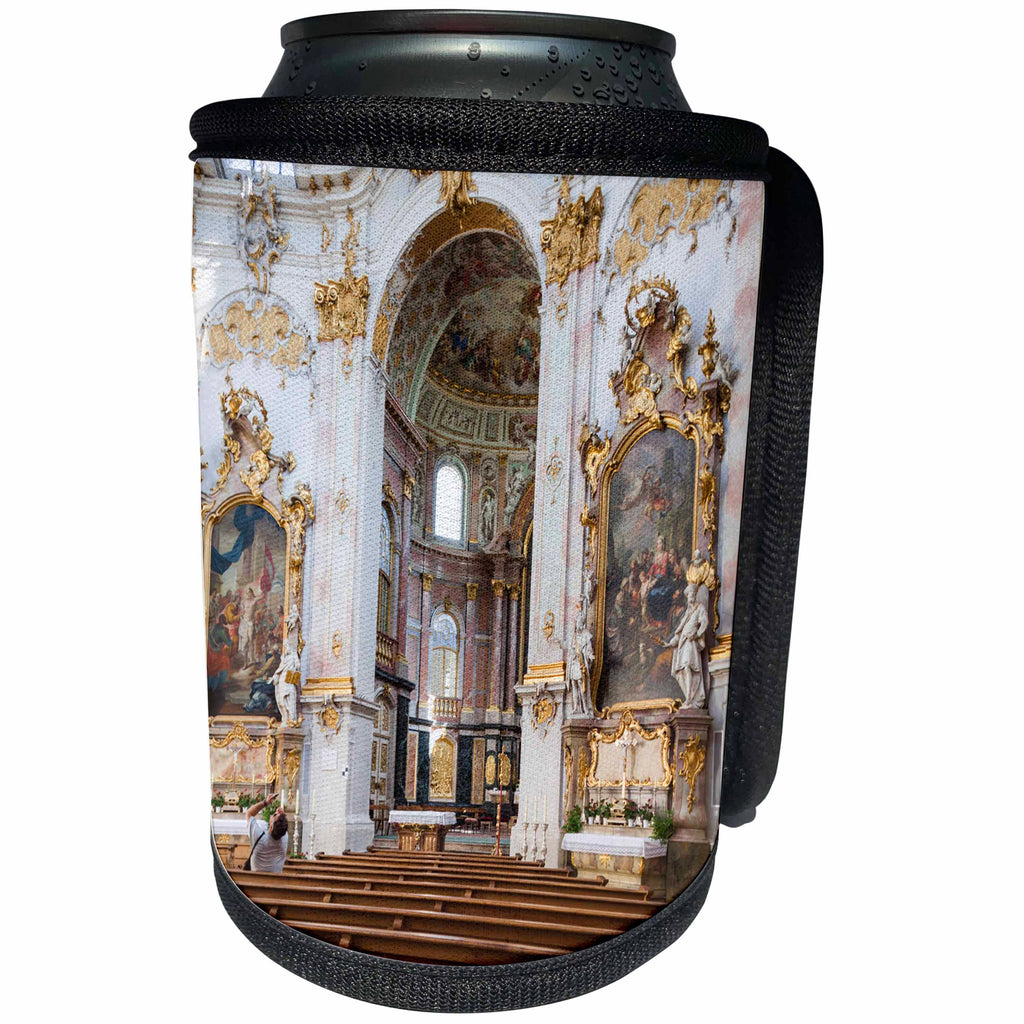 3dRose Danita Delimont - Bavaria - Germany, Bavaria, Ettal, Kloster Ettal Monastery, interior 01 - Can Cooler Bottle Wrap (cc_248878)