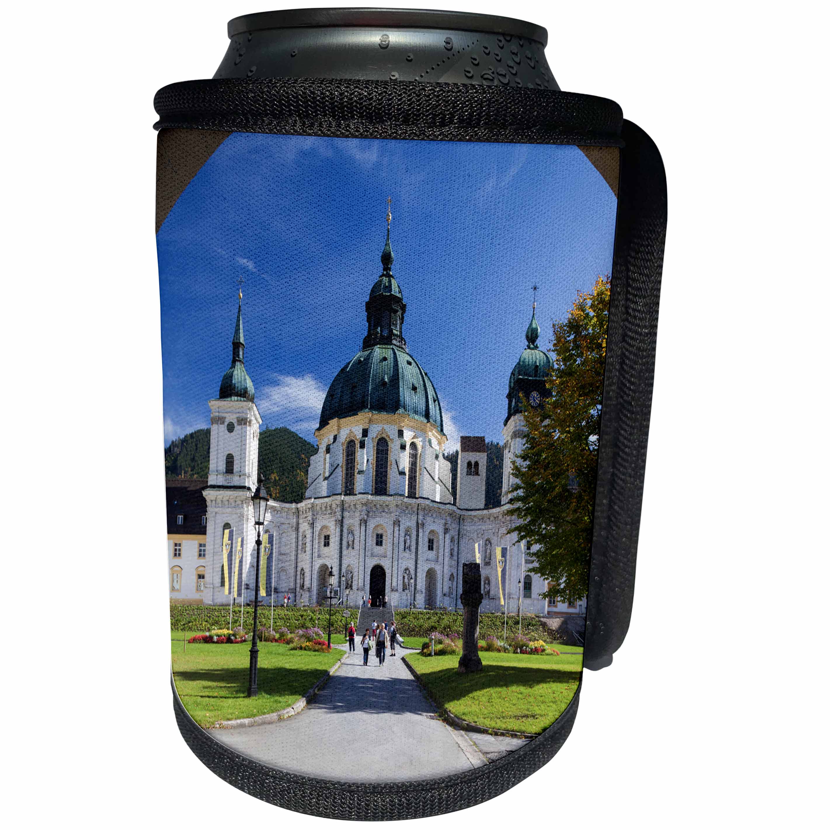 3dRose Danita Delimont - Bavaria - Germany, Bavaria, Ettal, Kloster Ettal Monastery, exterior - Can Cooler Bottle Wrap (cc_248881)