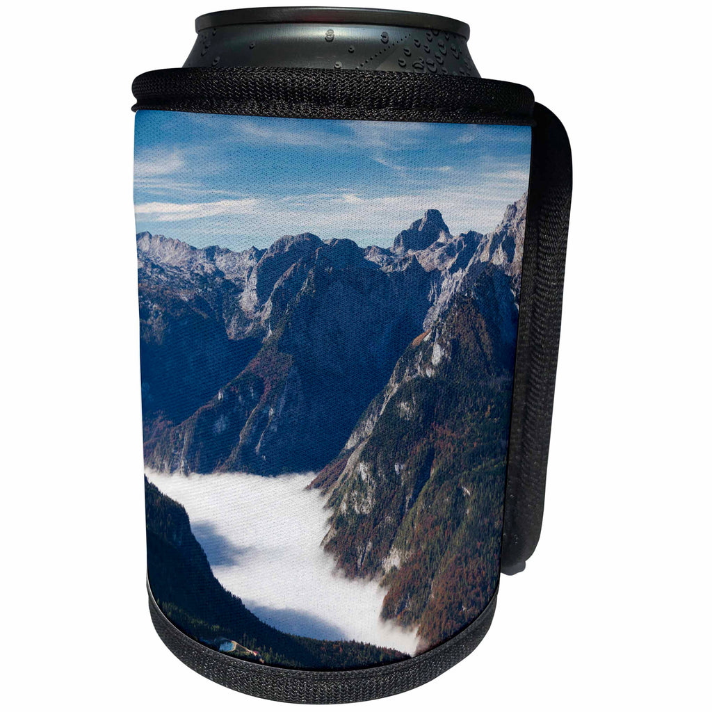 3dRose Danita Delimont - Bavaria - Germany, Bavaria, Obersalzberg, view from Kehlstein mountain, fall - Can Cooler Bottle Wrap (cc_248893)