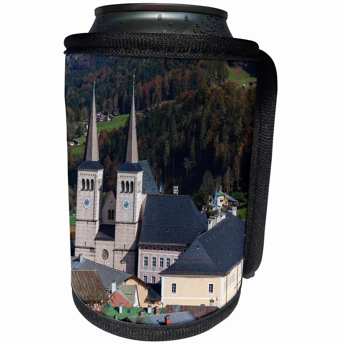 3dRose Danita Delimont - Bavaria - Germany, Berchtesgaden, Stiftskirche St. Peter and Johannes church - Can Cooler Bottle Wrap (cc_248894)