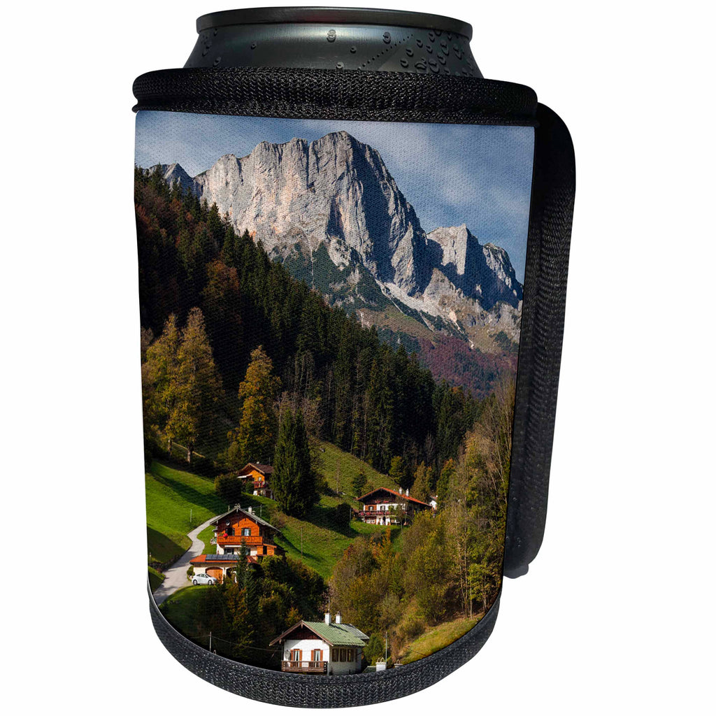 3dRose Danita Delimont - Maria Gern - Germany, Bavaria, Maria Gern village, elevated view, fall - Can Cooler Bottle Wrap (cc_248897)