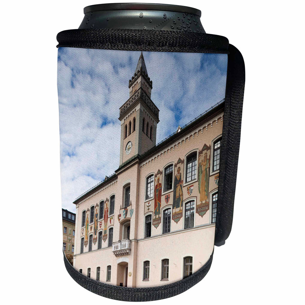 3dRose Danita Delimont - Bad Reichenhall - Germany, Bavaria, Bad Reichenhall, town hall - Can Cooler Bottle Wrap (cc_248918)