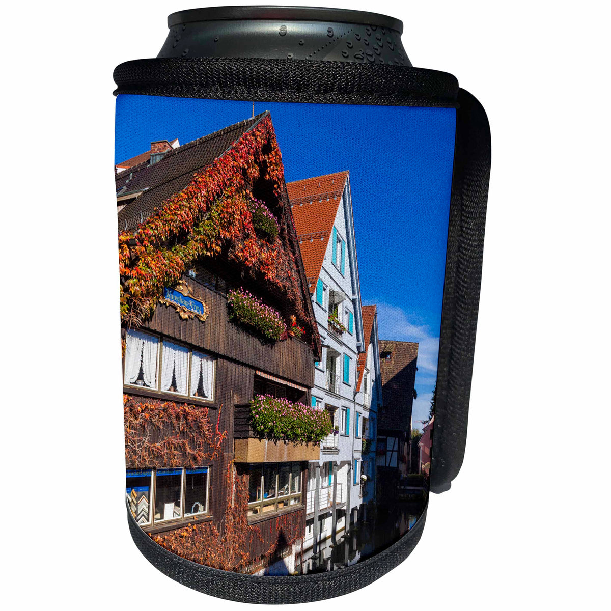 3dRose Danita Delimont - Bavaria - Germany, Ulm, buildings of the Fischerviertel, Fishermens Quarter - Can Cooler Bottle Wrap (cc_248936)