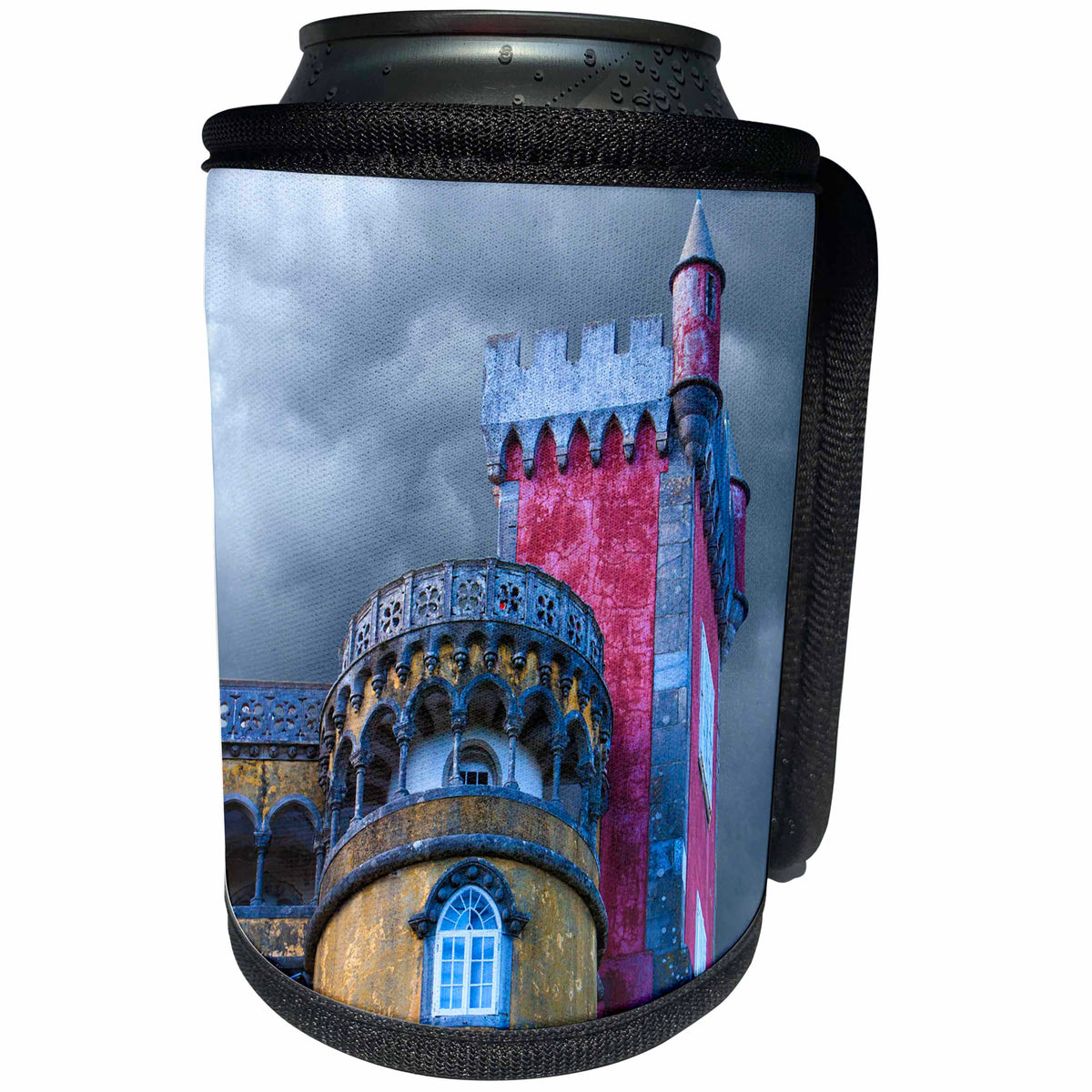 3dRose Danita Delimont - Portugal - Portugal, Sintra. Detail of Pena Palace. - Can Cooler Bottle Wrap (cc_249384)