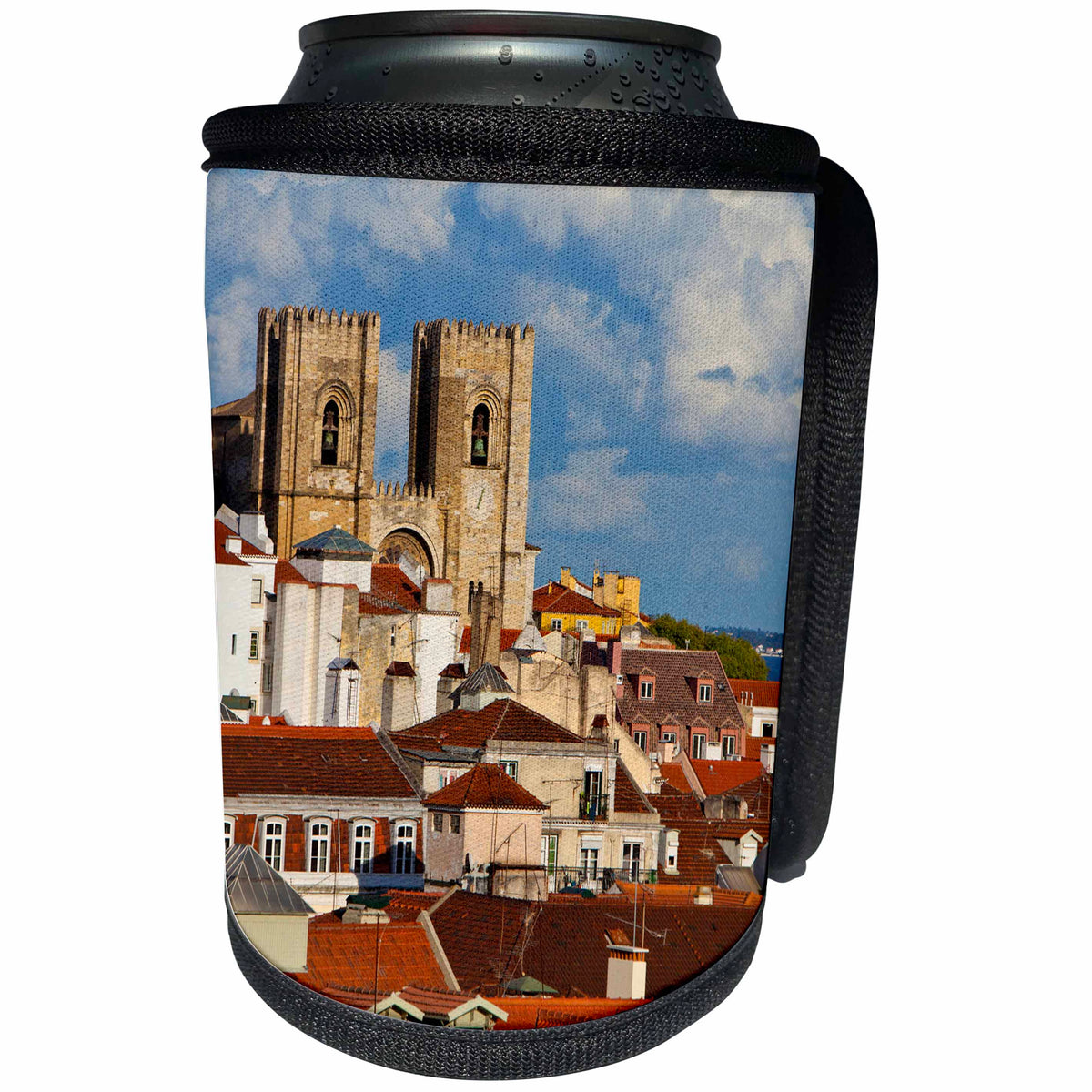 3dRose Danita Delimont - Lisbon - Portugal, Lisbon. Lisbon Cathedral in daytime. - Can Cooler Bottle Wrap (cc_249390)