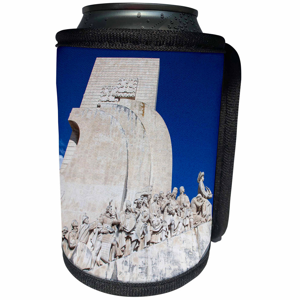 3dRose Danita Delimont - Lisbon - Portugal, Lisbon. Close-up of Discoveries Monument. - Can Cooler Bottle Wrap (cc_249391)