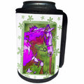 3dRose Taiche Acrylic Art - Animal Horse Pink - Can Cooler Bottle Wrap (cc_24941)