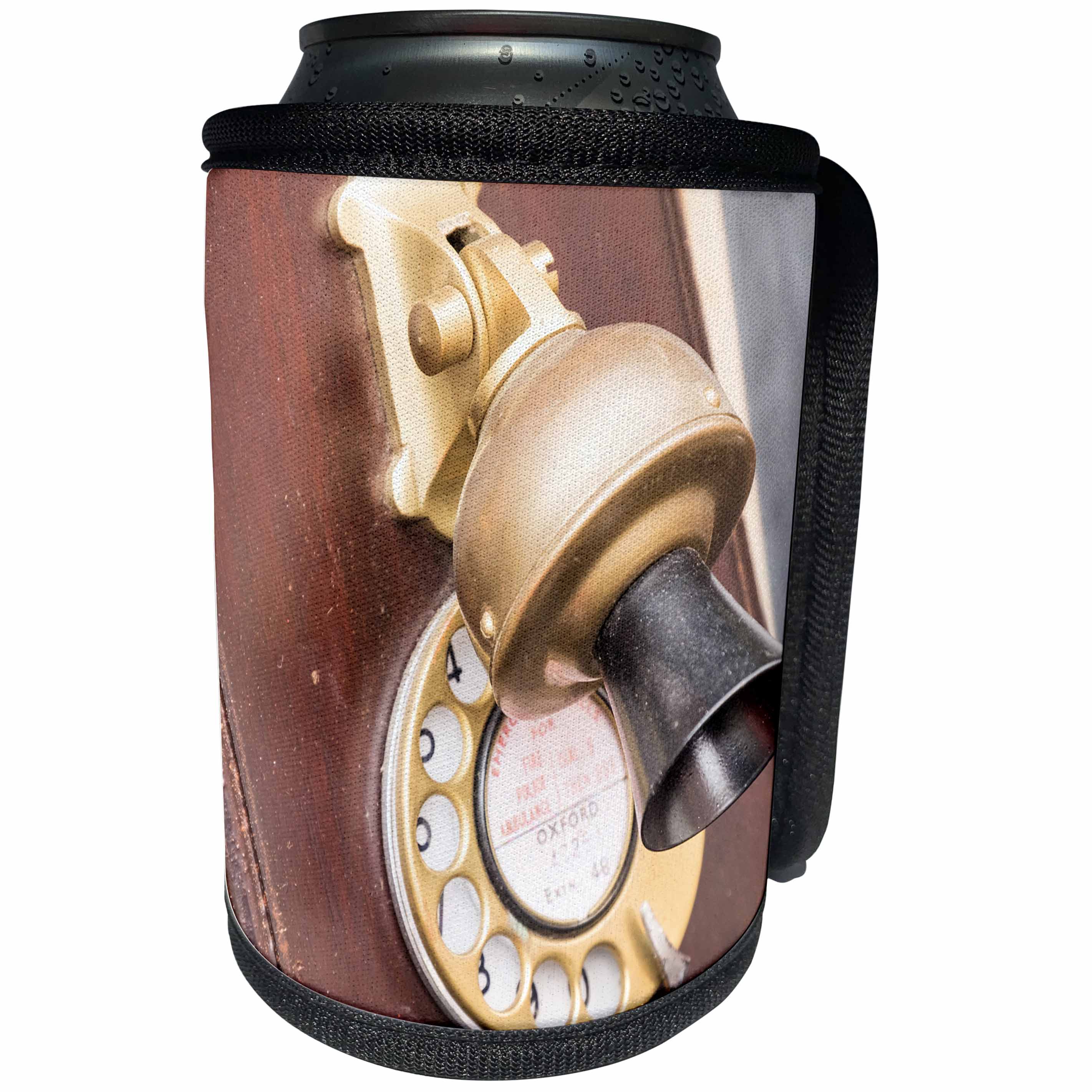 3dRose Danita Delimont - Aveiro - Portugal, Aveiro. Monthly street market. Old phone for sale. - Can Cooler Bottle Wrap (cc_249434)