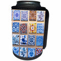 3dRose Danita Delimont - Lisbon - Portugal, Lisbon, Alfama district, many versions of colorful tile work - Can Cooler Bottle Wrap (cc_249437)