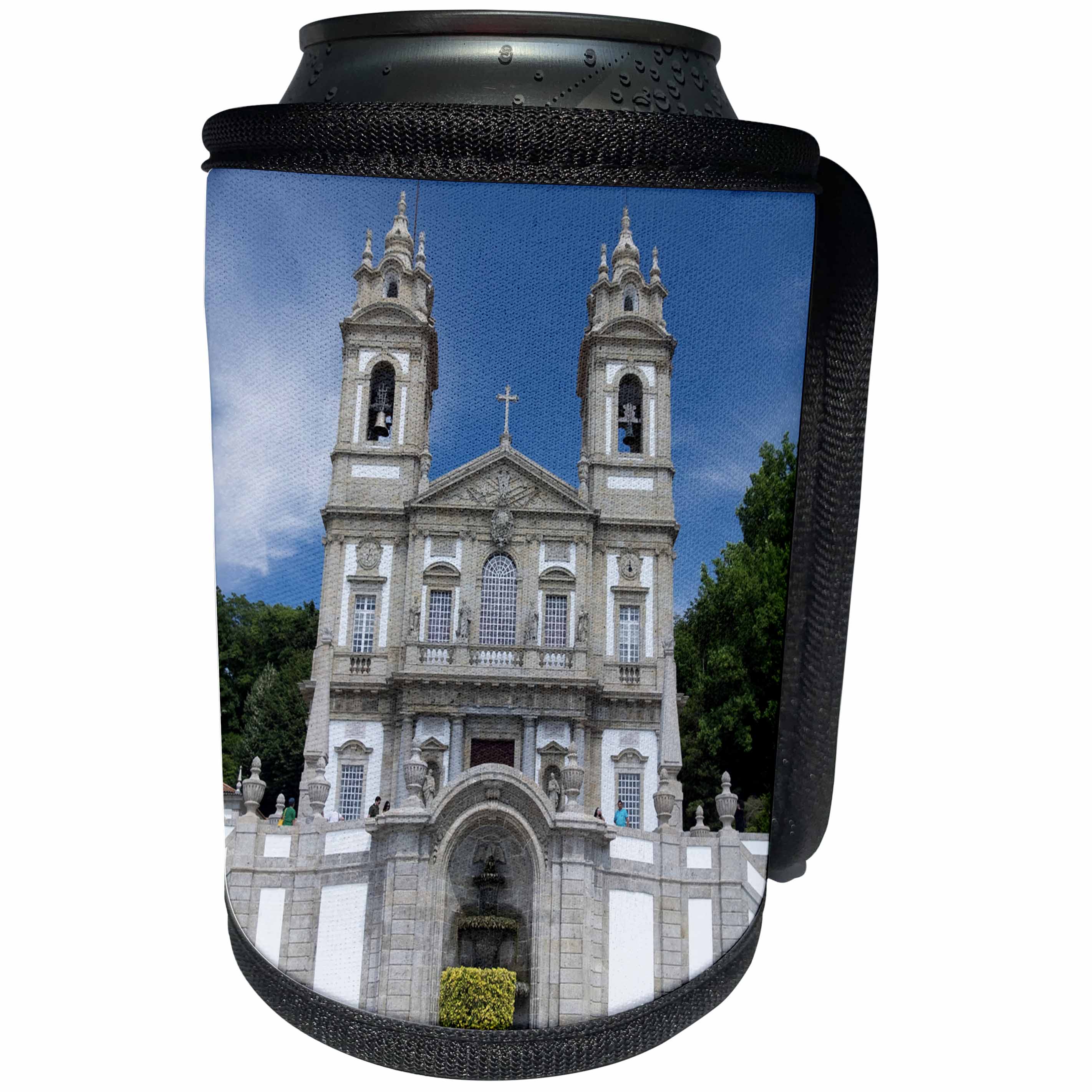 3dRose Danita Delimont - Portugal - Portugal, Braga, Tenoes, Good Jesus of the Mount, facade. - Can Cooler Bottle Wrap (cc_249460)
