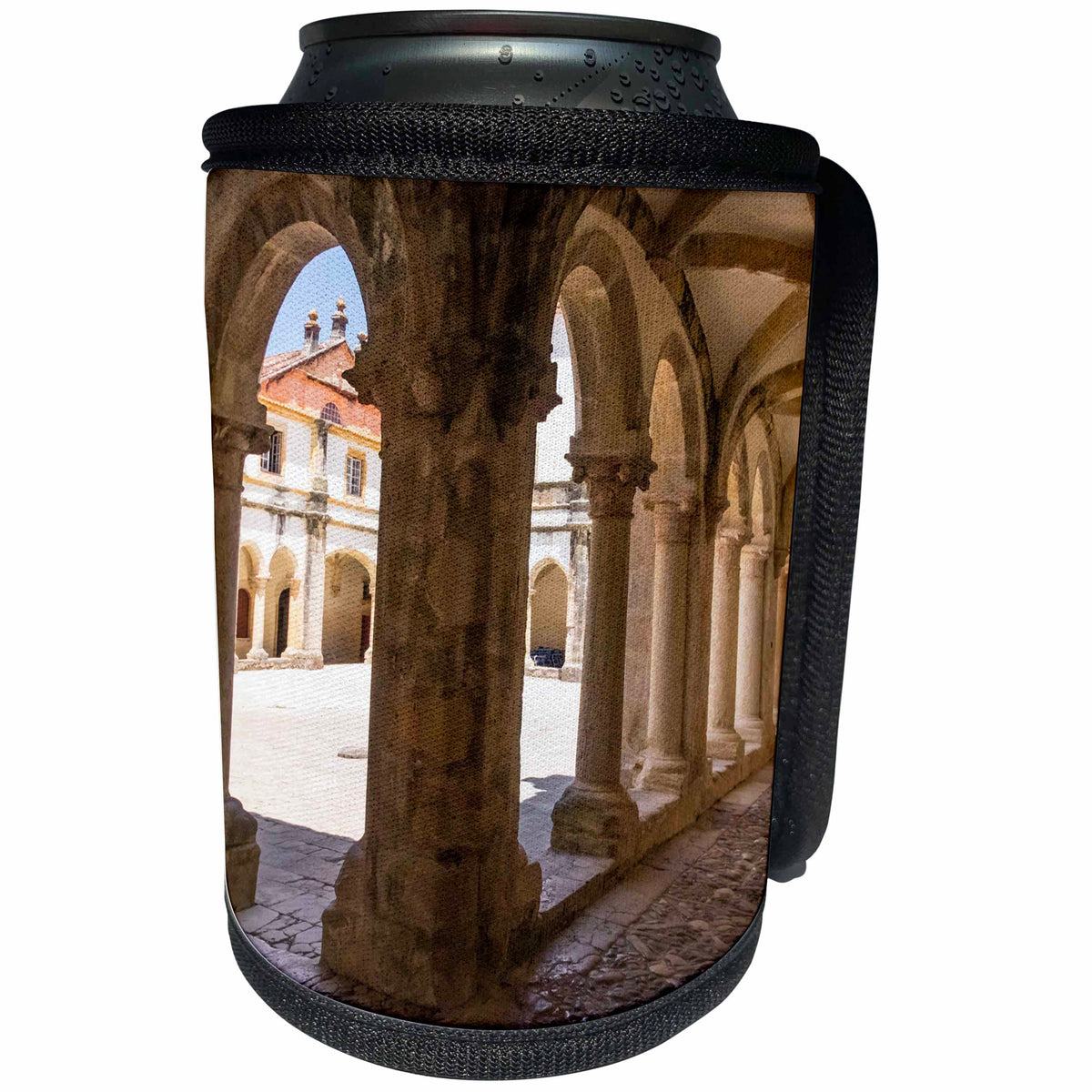 3dRose Danita Delimont - Tomar - Portugal. Tomar Castle, Guest house cloister. Hosperdaria. - Can Cooler Bottle Wrap (cc_249467)