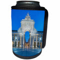 3dRose Danita Delimont - Lisbon - Portugal, Lisbon, Baixa, August Street Arch at Dawn - Can Cooler Bottle Wrap (cc_249497)