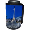 3dRose Danita Delimont - Lisbon - Portugal, Lisbon, Rossio Square at Dawn - Can Cooler Bottle Wrap (cc_249501)