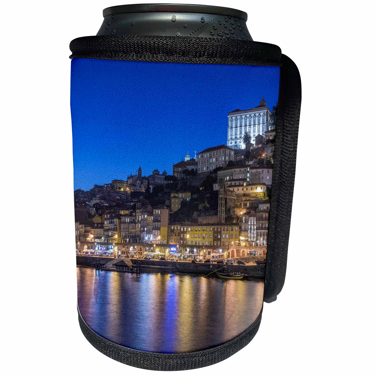 3dRose Danita Delimont - Porto - Portugal, Porto, Douro Waterfront Twilight - Can Cooler Bottle Wrap (cc_249505)