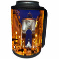3dRose Danita Delimont - Lisbon - Portugal, Lisbon, Rua Augusta, Commerce Square with night lights - Can Cooler Bottle Wrap (cc_249521)