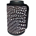 3dRose Danita Delimont - Feathers - Helmeted Guinea fowl feathers in Black and White - Can Cooler Bottle Wrap (cc_250292)