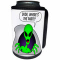 3dRose Mark Grace GRACEVISIONS Aliens and UFOs - ALIENS AND UFOS alien party 1 on white - Can Cooler Bottle Wrap (cc_25030)