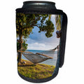 3dRose Danita Delimont - Tonga - Hammock on a beach in Haapai Islands, Tonga, South Pacific - Can Cooler Bottle Wrap (cc_250347)