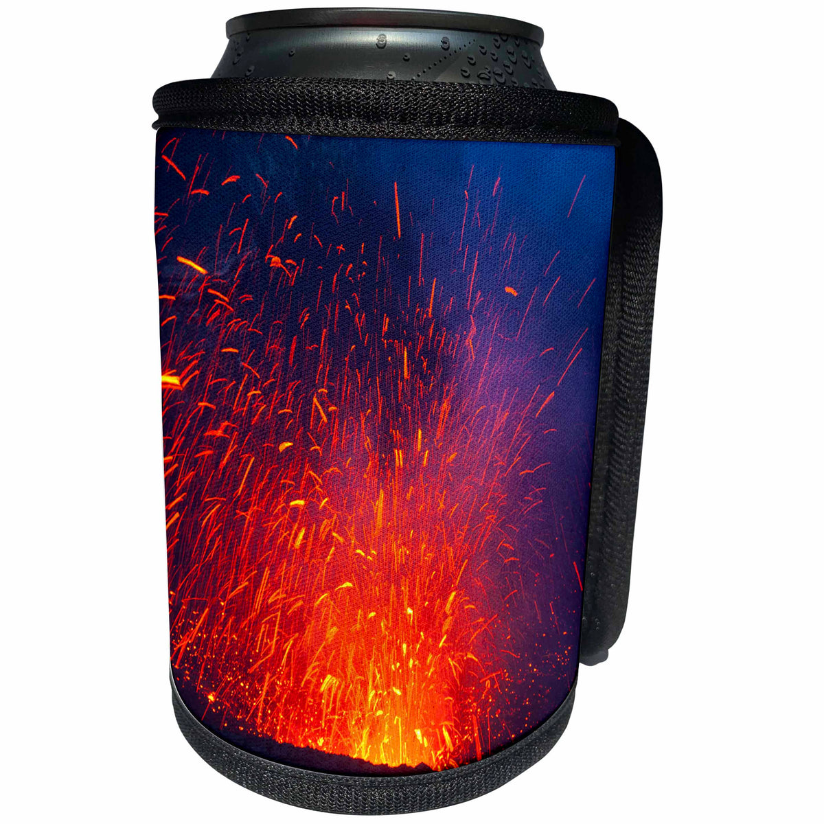 3dRose Danita Delimont - Vanuatu - Volcano eruptions at the Yasur Volcano, Island of Tanna, Vanuatu. - Can Cooler Bottle Wrap (cc_250355)
