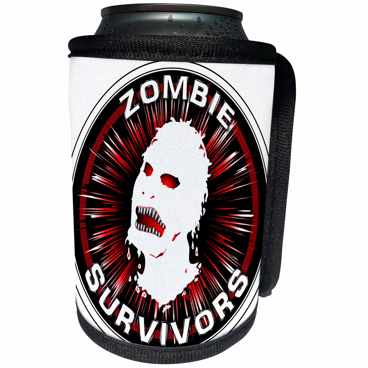 3dRose Mark Grace ZOMBIE SURVIVORS Icon - ICON zombie survivors 3 on transparent - Can Cooler Bottle Wrap (cc_25036)