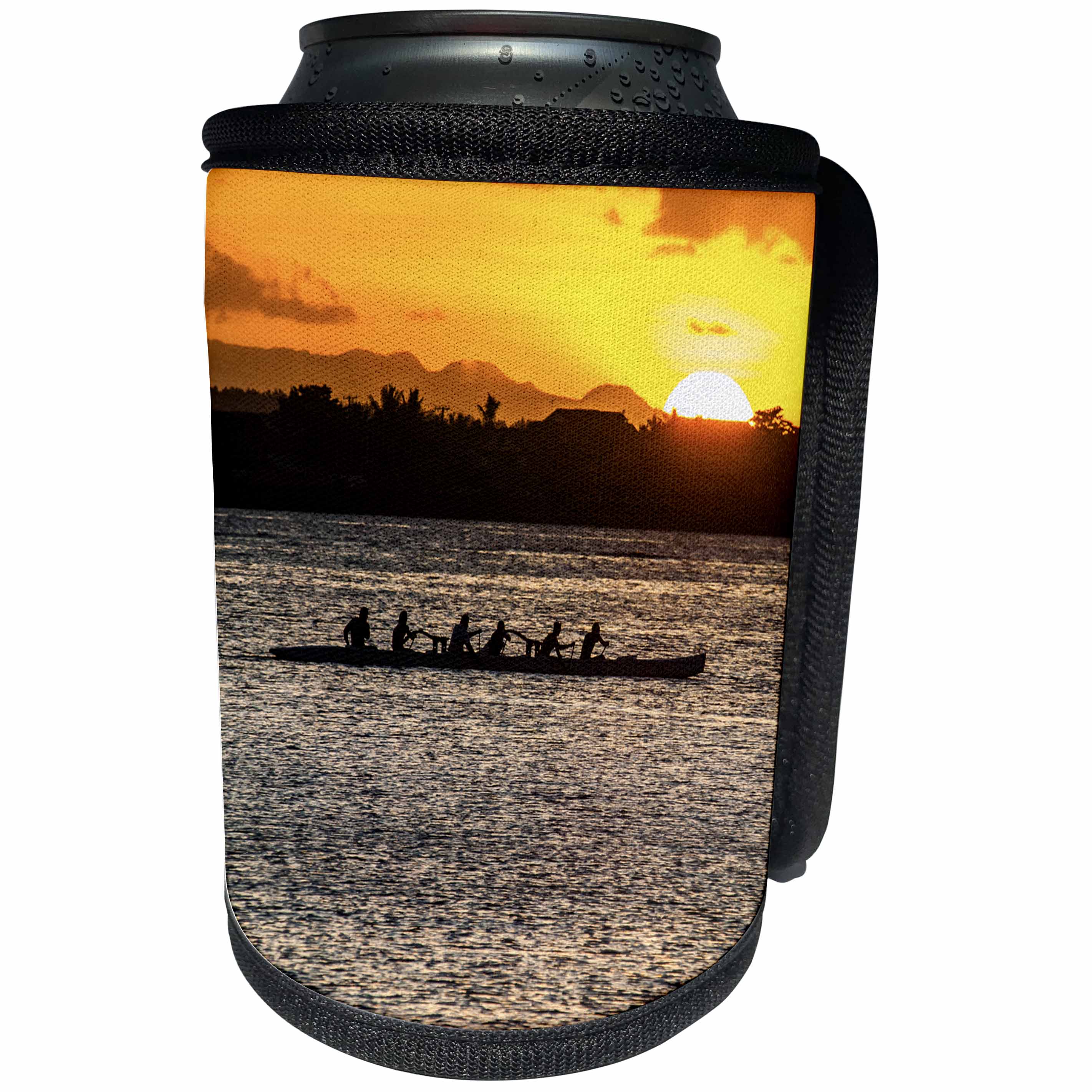 3dRose Danita Delimont - Samoa - Evening rowing in the bay of Apia, Upolu, Samoa, South Pacific 01 - Can Cooler Bottle Wrap (cc_250372)
