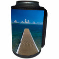 3dRose Danita Delimont - Guam - Pier with Cocos Island in the background, Guam, US Territory - Can Cooler Bottle Wrap (cc_250393)
