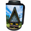 3dRose Danita Delimont - Palau - Oldest Bai of Palau, house for village chiefs, Babeldaob Island, Palau - Can Cooler Bottle Wrap (cc_250405)