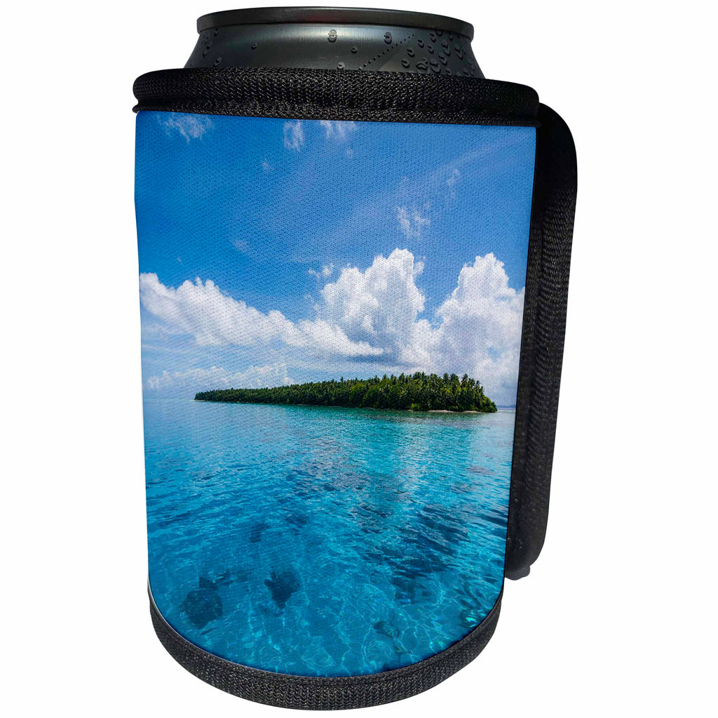 3dRose Danita Delimont - Micronesia - Little islet in the Ant Atoll, Pohnpei, Micronesia - Can Cooler Bottle Wrap (cc_250422)