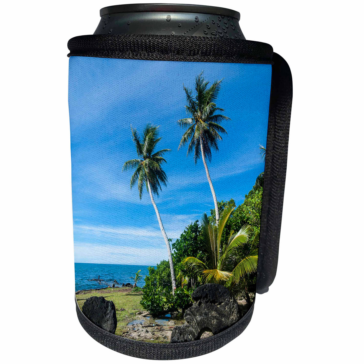 3dRose Stone money on Yap Island, Micronesia - Can Cooler Bottle Wrap (cc_250426)