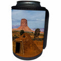 3dRose Danita Delimont - Monument Valley - Arizona, Utah, Navajo Reservation, Monument Valley, traditional hogan - Can Cooler Bottle Wrap (cc_250505)