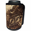 3dRose Danita Delimont - Petrified Forest - Arizona, Petrified Forest. Petroglyphs near Puerco Pueblo - Can Cooler Bottle Wrap (cc_250524)