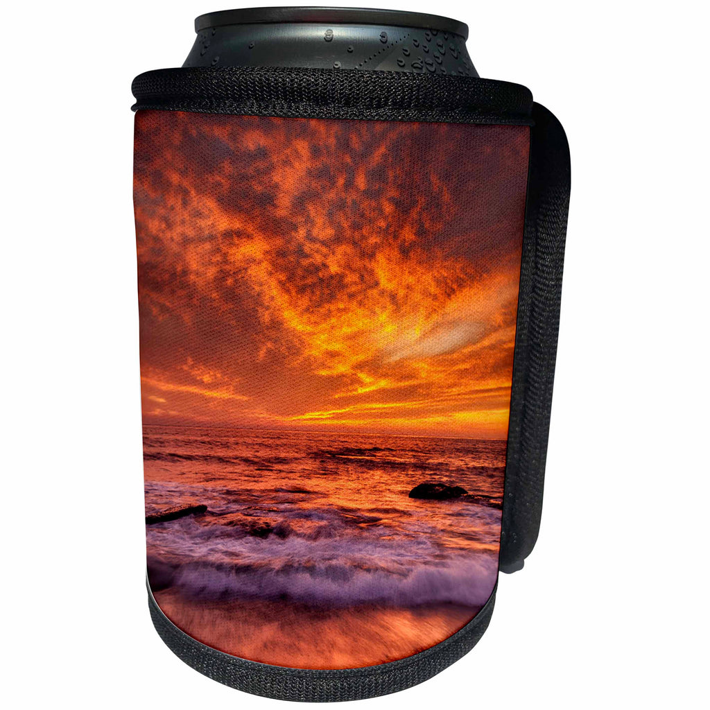 3dRose Danita Delimont - La Jolla - California, La Jolla. Surf at north end of Windansea Beach - Can Cooler Bottle Wrap (cc_250560)