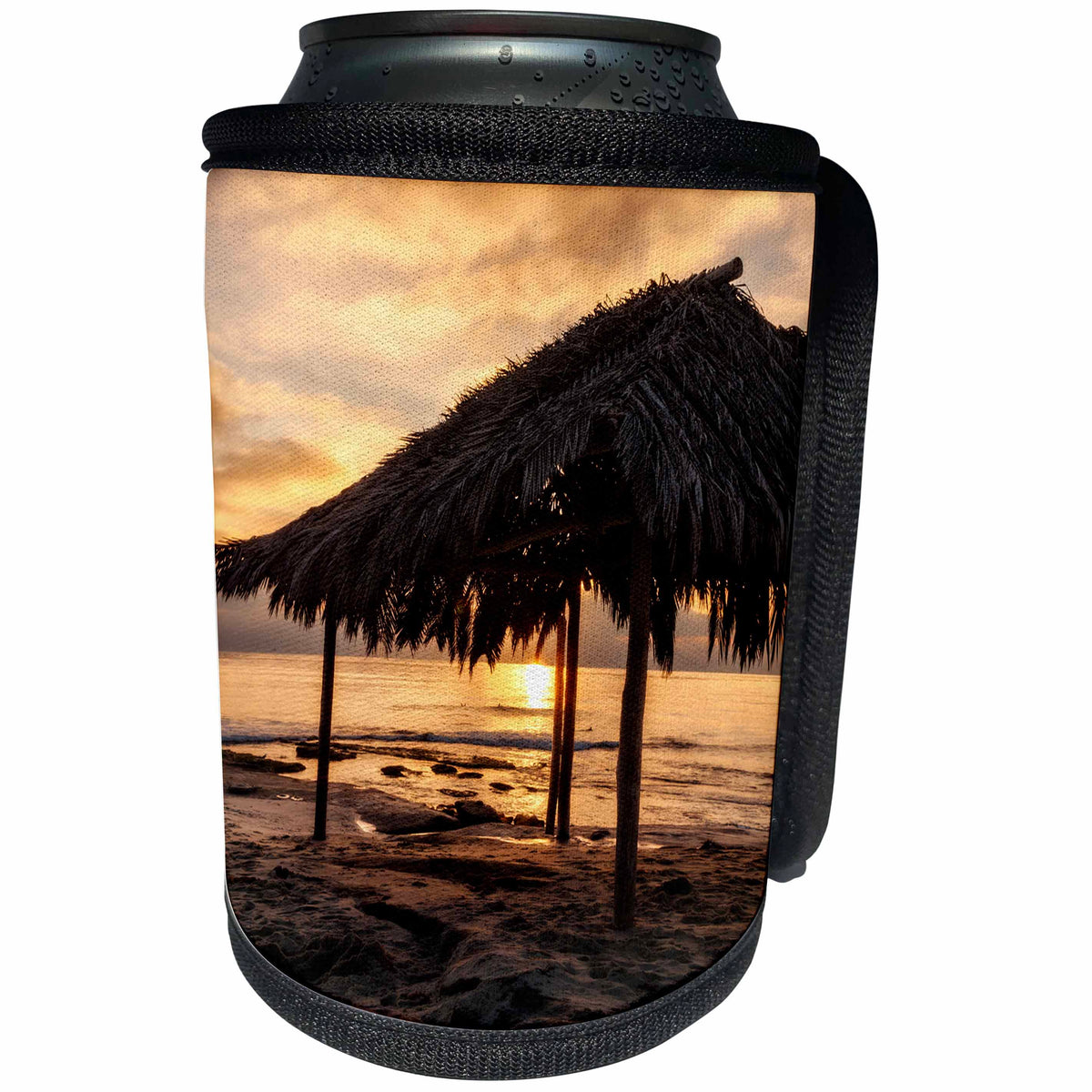 3dRose Danita Delimont - La Jolla - California, La Jolla. Surf shack at Windansea Beach - Can Cooler Bottle Wrap (cc_250562)