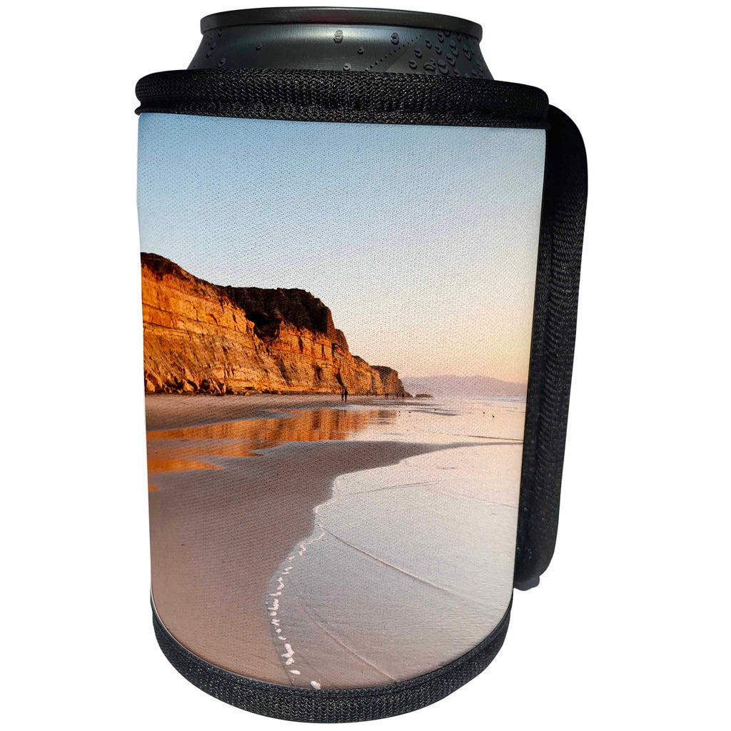 3dRose Danita Delimont - La Jolla - California, La Jolla. Low tide, Torrey Pines State Beach - Can Cooler Bottle Wrap (cc_250566)